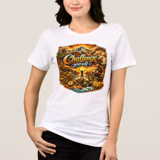 En Tri-matière Femme Motivante T-shirt Blanc