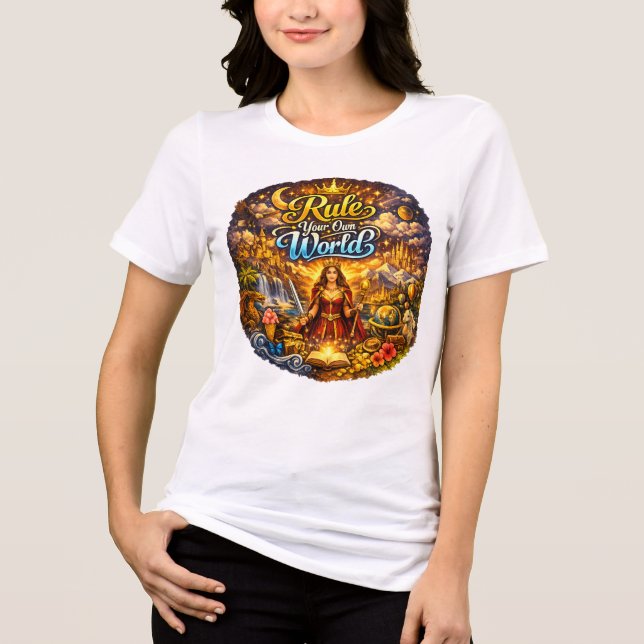 En Tri-matière Femme Motivationnelle T-shirt Blanc (Recto)