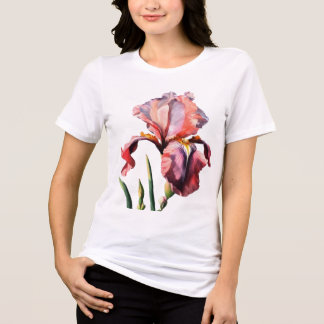 En Tri-matière Fleur de t-shirt blanc