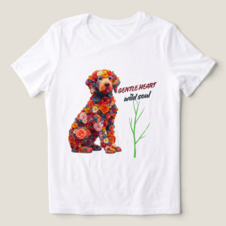 En Tri-matière Floral Dog T-Shirt | Cute Flower Puppy Design 