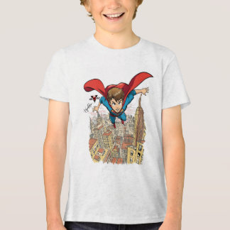 En Tri-matière Flying Super Boy Cartoon T-Shirt – Dynamic Comic S