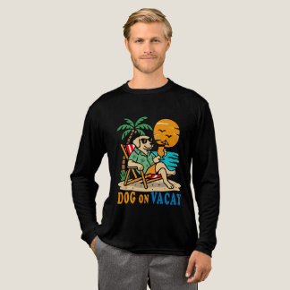 En Tri-matière Funny Dog on Vacation T-Shirt | Cute Summer
