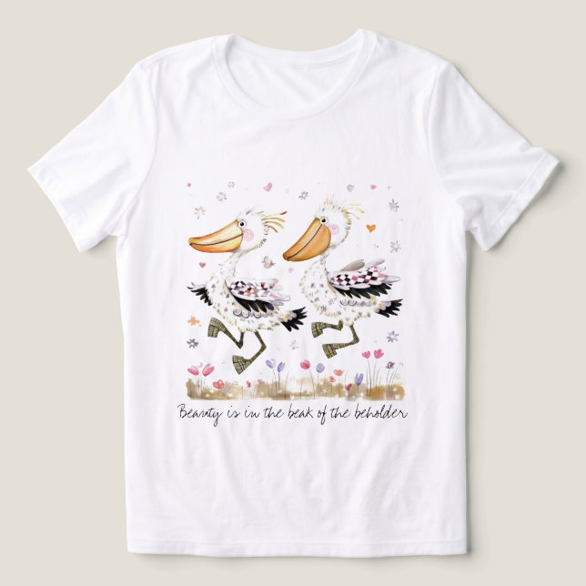 En Tri-matière Funny Shoebill T-shirt (Design Recto)
