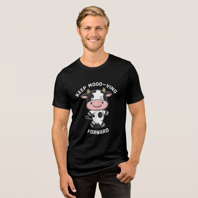 En Tri-matière gardez le t-shirt design avant mooo-ving (Recto plein)