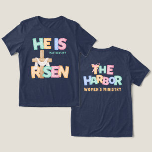 En Tri-matière Il Est Ressuscité T-shirt