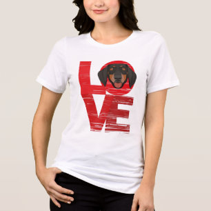 En Tri-matière J'Aime Mon Mignonne T-Shirt Chien