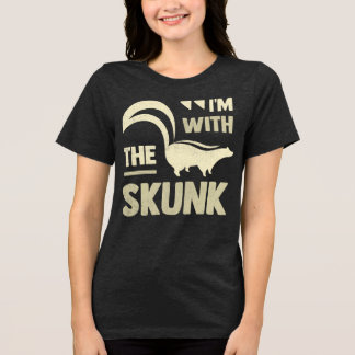 En Tri-matière Je Suis Avec Le T-shirt Triblend Femme Skunk