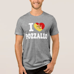 En Tri-matière Je ❤️ T-Shirt T-Shirt Tri-Blend Pozzallo