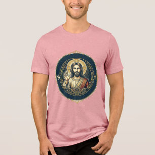 En Tri-matière Jésus Artiste Numérique iPad Art T-Shirt Inspiran