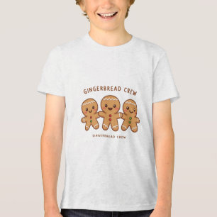 En Tri-matière Joli T-Shirt de Noël “Gingerbread Crew” – Kawaii
