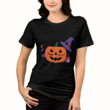 Joyeuse T-shirt femme Citrouille d'Halloween