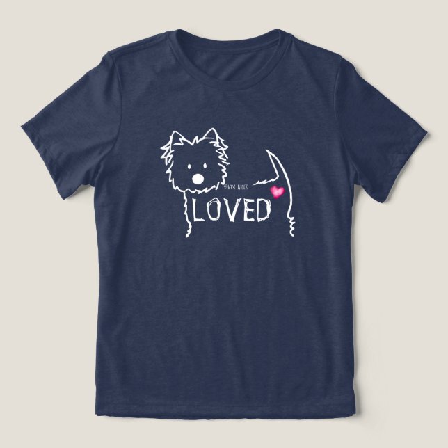 En Tri-matière KiniArt Westie T-shirt adoré (Design Recto)