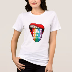 En Tri-matière L'amour est l'amour T-shirt LGBTQ Fierté Graphique