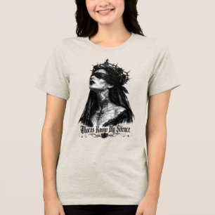 En Tri-matière "Les épines connaissent mon silence" T-shirt gothi