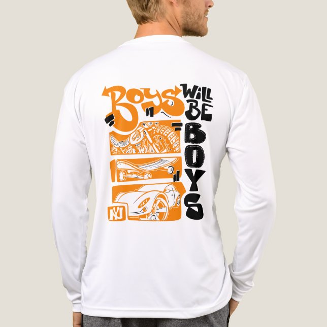 En Tri-matière Les Garçons Seront Des Garçons T-Shirt (Dos)