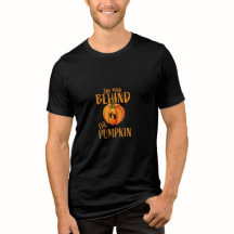 L'Homme Derrière Le T-shirt Halloween Citrouille