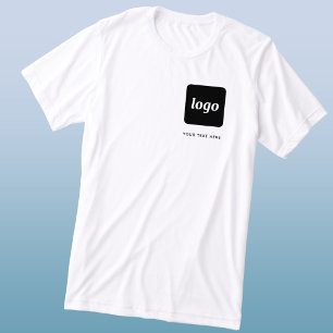 En Tri-matière Logo simple et T-shirt Entreprise textuel