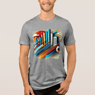 En Tri-matière Matrice urbaine - Graffiti numérique T-shirt Abstr