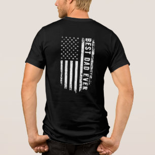 En Tri-matière Meilleur Papa Jamais - T-shirt Drapeau Américain