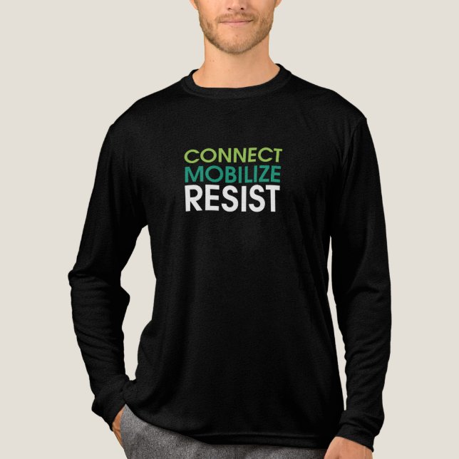 En Tri-matière Men's style long-sleeved t-shirt Tri-Blend shirt (Recto)