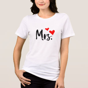 En Tri-matière Mme T-Shirt - Jolie femme au coeur rouge