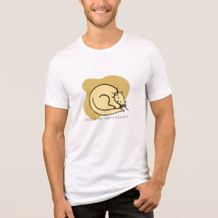 En Tri-matière "Mode Nap" T-shirt Chat - Cadeau Amoureux des anim