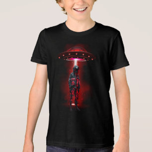 En Tri-matière Mystérieux T-shirt Beam et astronaute