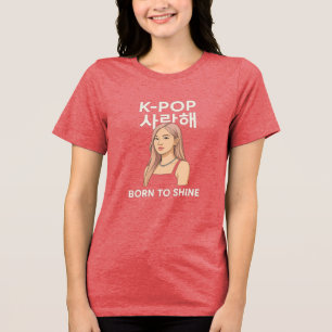 En Tri-matière ✨ né à briller   T-shirt minimaliste K-Pop Star