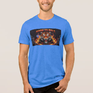 En Tri-matière Né pour régner T-Shirt bleu 🔥 T-shirt graphique h