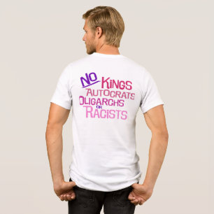 En Tri-matière No Kings — Version rose T-shirt masculin à 2 faces