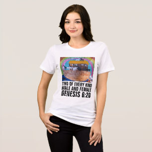  EN TRI-MATIÈRE NOAH'S ARK MALE & FEMME CHRISTIAN T-SHIRT