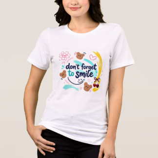 En Tri-matière N'oubliez pas de Sourire T-Shirt | Cute Kawaii Pos