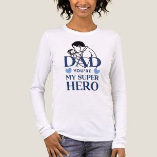 En Tri-matière Papa Tu Es Mon Super-Héros T-Shirt