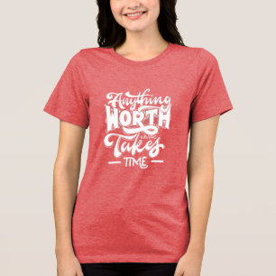 En Tri-matière Patience et persistance T-shirt inspirant