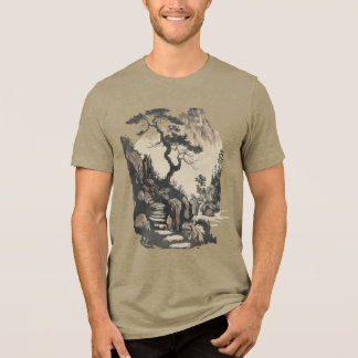 En Tri-matière Paysage Japonais Serein T-Shirt Unisexe - Tranqui