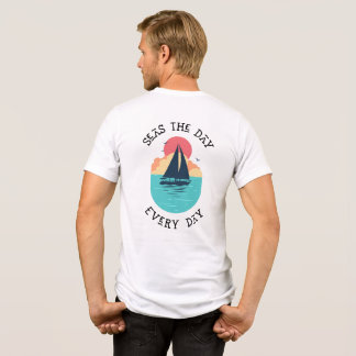 En Tri-matière Plage, Vie de mer, Bateau, T-shirt amusant