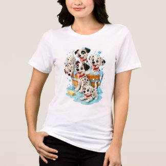 En Tri-matière Puppy Love Graphic Ladies T-Shirt