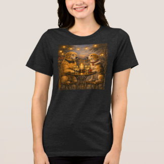 En Tri-matière Rendez-vous romantique de chien - T-shirt tri-blen