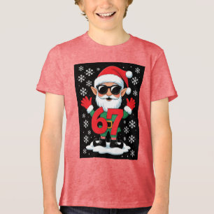 En Tri-matière Six Seven 6 7 T-shirt de Noël Santa Meme Cool