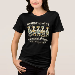 En Tri-matière Société de course amusante Quirky Quacks T-shirt d