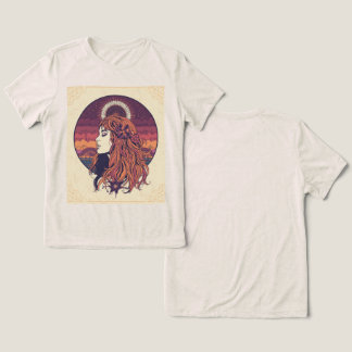 En Tri-matière T-Shirt 70s Bohème Teinte de Bijou Puissance Fémin