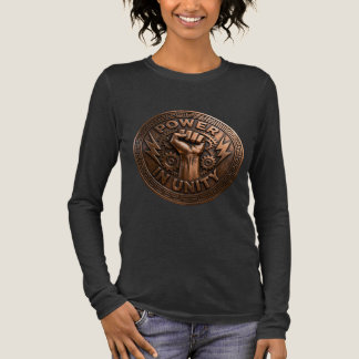 En Tri-matière T-Shirt à manches longues avec emblème du poing de