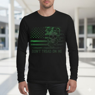 En Tri-matière T-Shirt à manches longues Gadsden Skull Tactique p