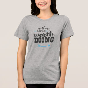 En Tri-matière T-shirt à trois mélanges pour femmes Bella+Canvas