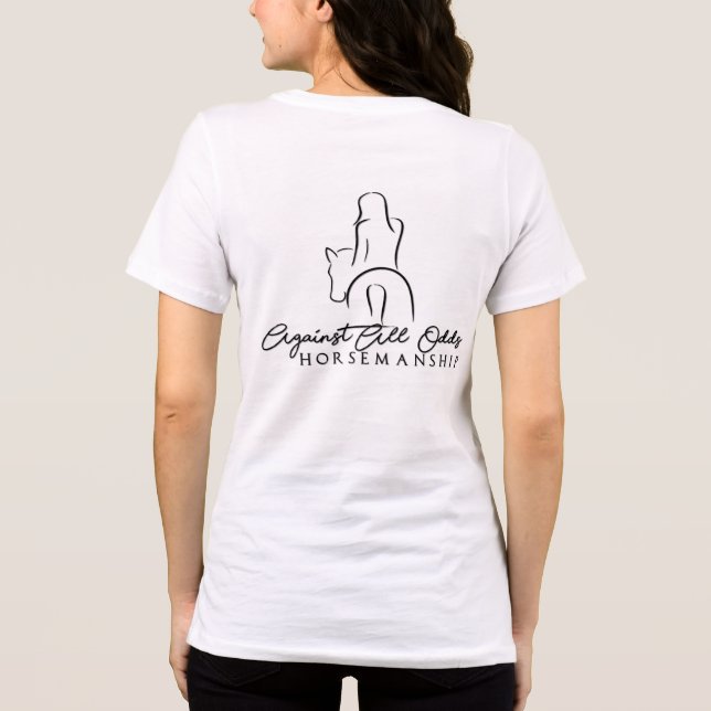 En Tri-matière T-shirt AAOH avec lettrage noir (Verso)