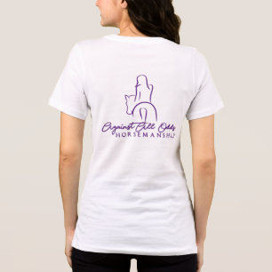 En Tri-matière T-shirt AAOH avec lettres violettes