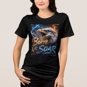 En Tri-matière T-Shirt Aigle Né pour S'Envole Liberté de Motiva