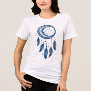 En Tri-matière T-Shirt attrape-rêves Lune Céleste - Vintage Bohèm