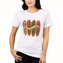 T-Shirt automne à motif imprimé guépard et coup de