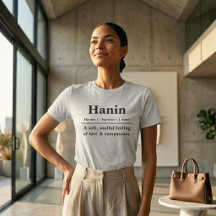 T-shirt avec nom de dictionnaire personnalisé